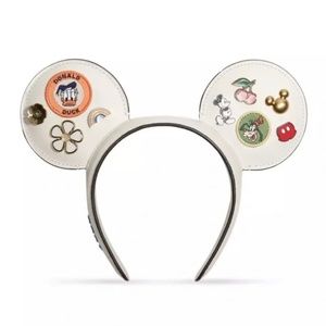 Mickey Mouse and Friends Leather Ear Headband for Adults by COACH – Disneyland